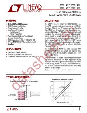 LTC1197LIMS8 datasheet  